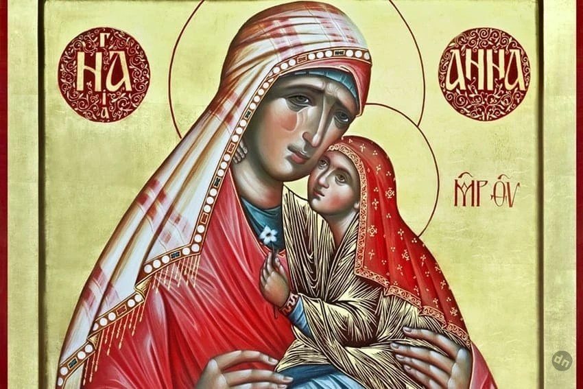 Orthodox icon of St. Anna, mother of the Theotokos
