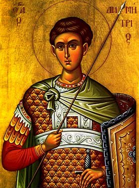 Orthodox icon of St. Demetrios of Thessaloniki