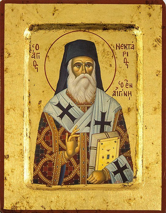 Orthodox icon of St. Nektarios of Aegina