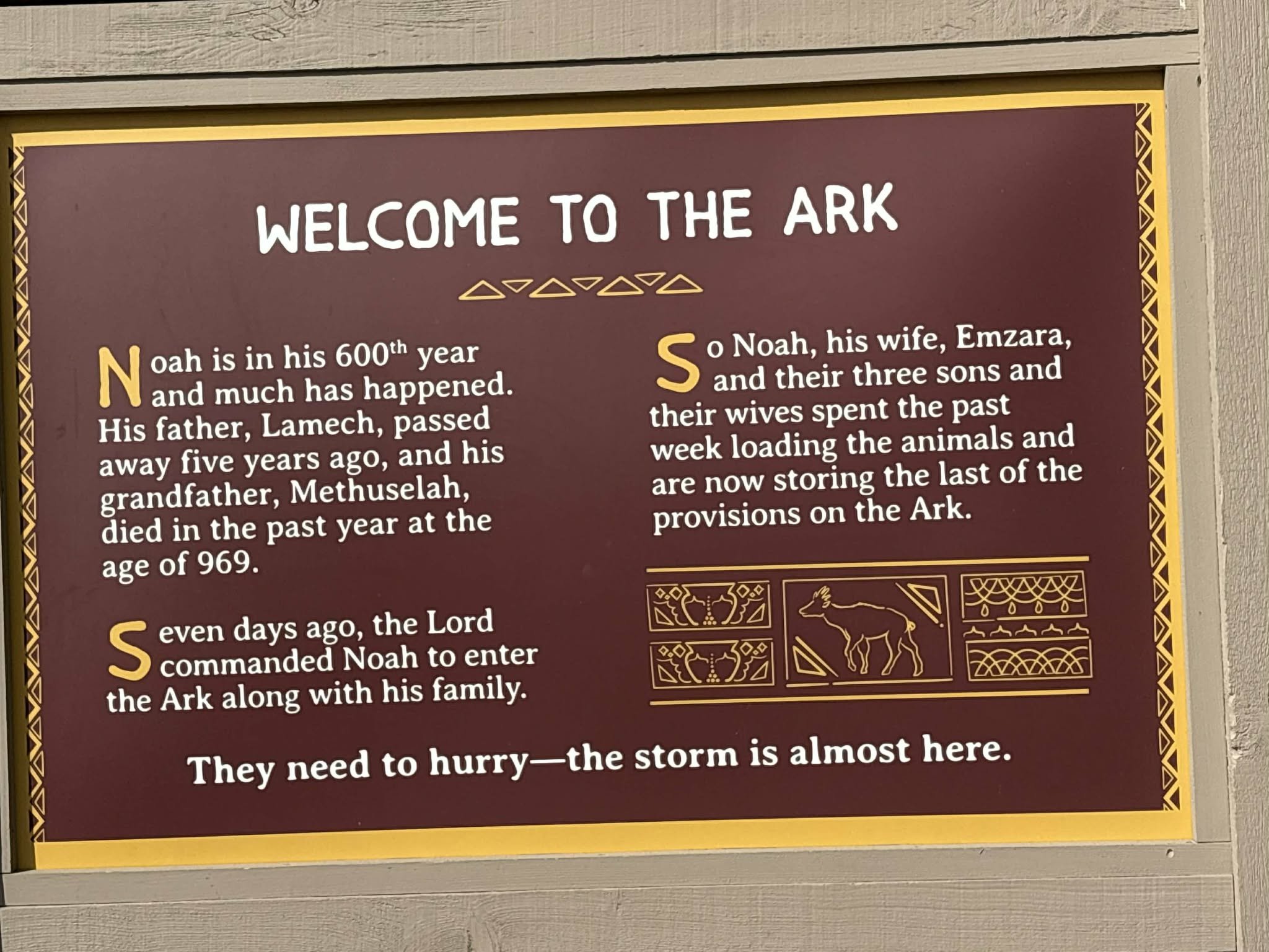 Ruthlynn, Tyler, and outdoor sights at the Ark Encounter, photo 1 of 18